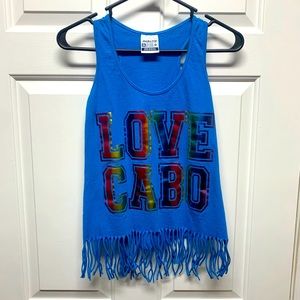 Neon Blue Colored Cabo San Lucas Tank !